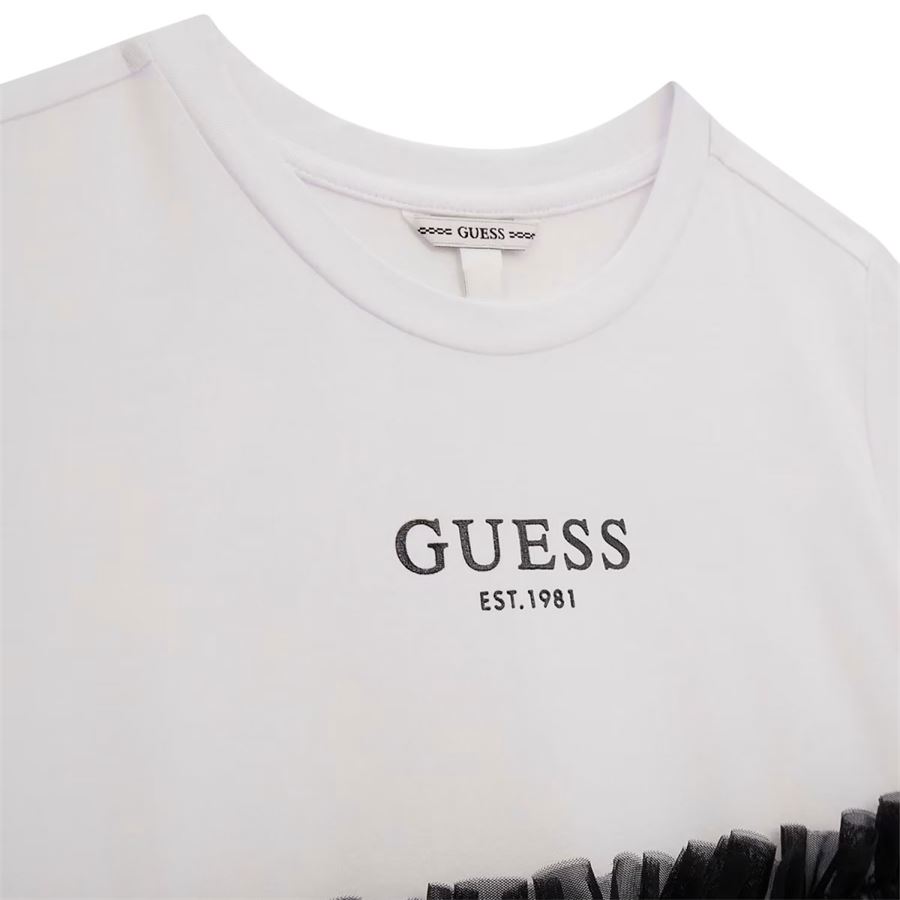 Mixed Fabric Ss Dress abito da bambina Guess | J5RK18/K6YW0JBLK
